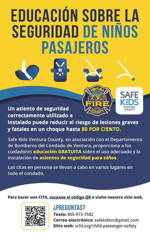 Car Seat Safety Flyer (Spanish)