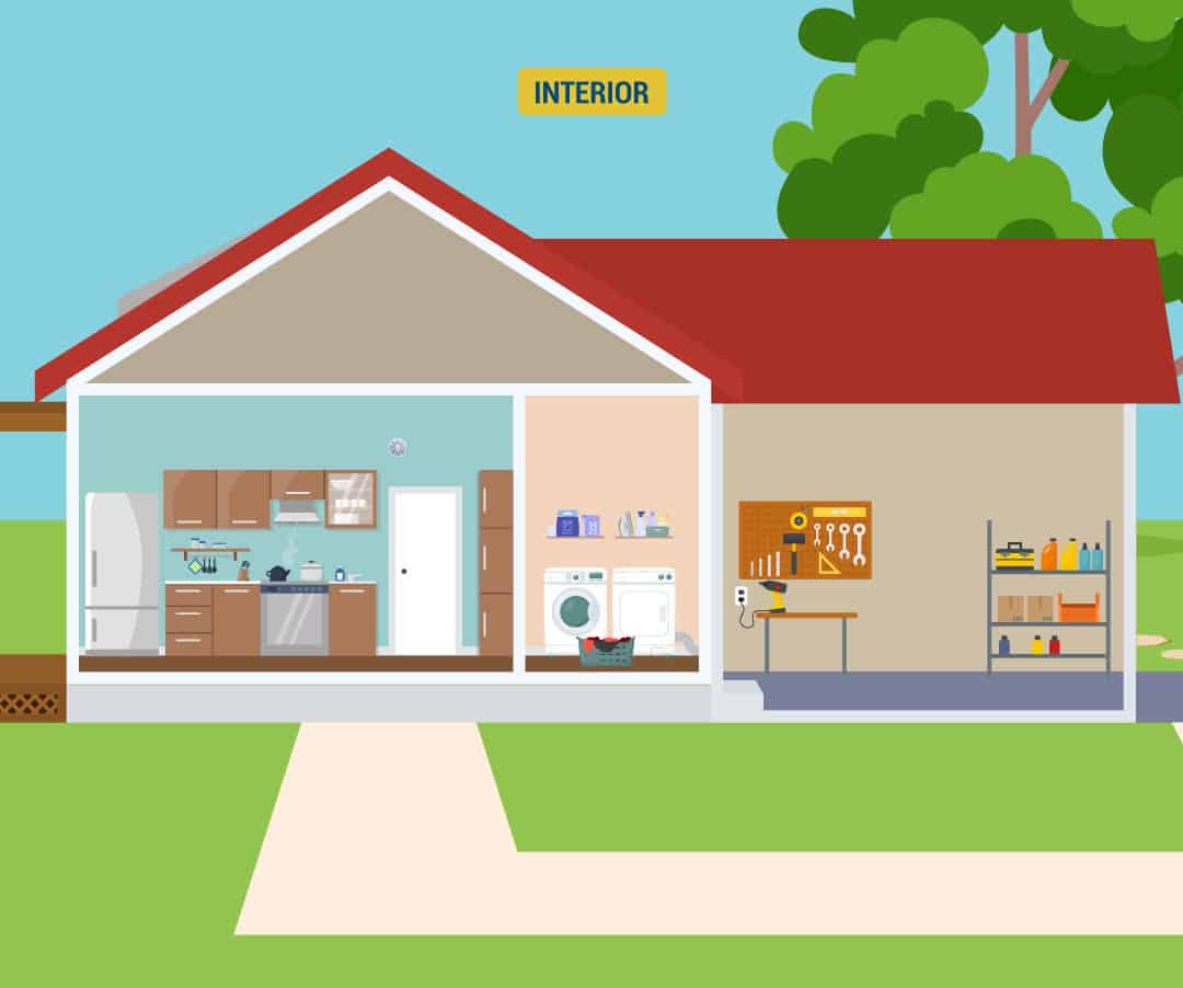 Interior house illustration