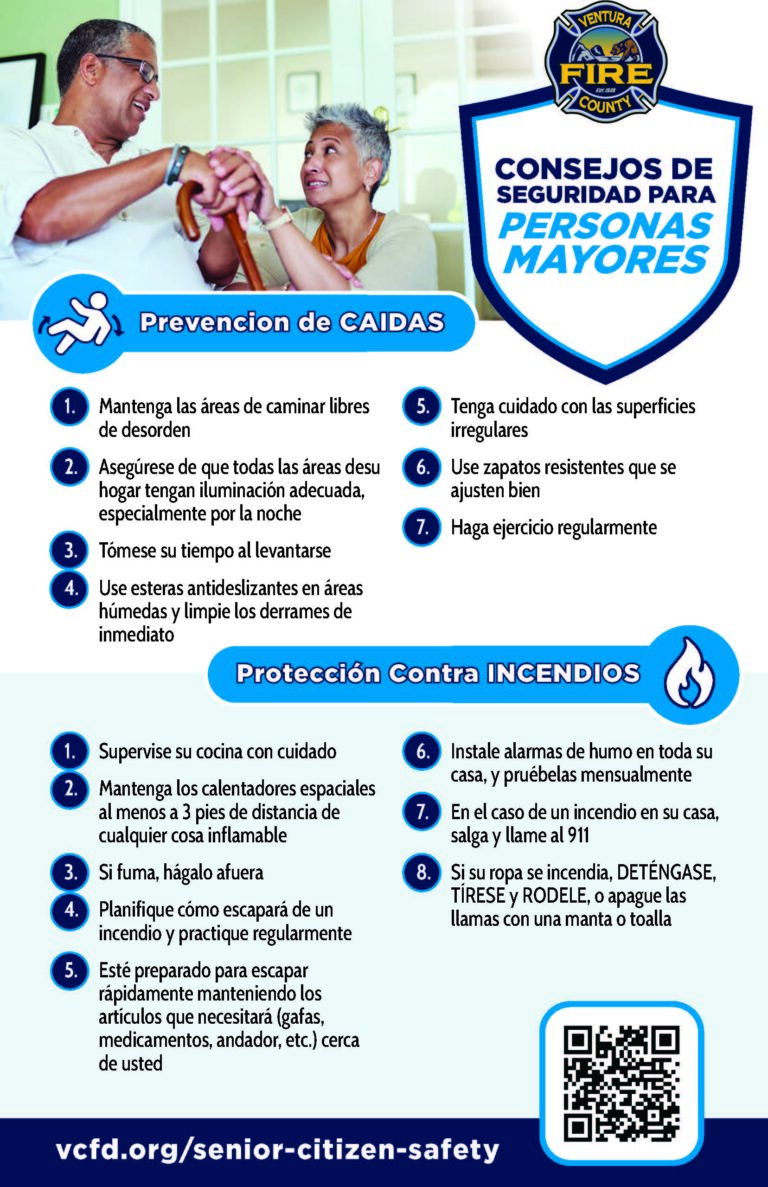 Senior Safety Flyer Spanish